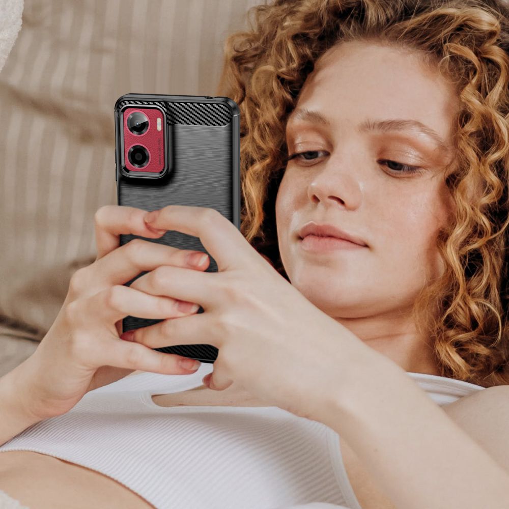 KRYT TECH-PROTECT TPUCARBON MOTOROLA MOTO G05 / E15 BLACK
