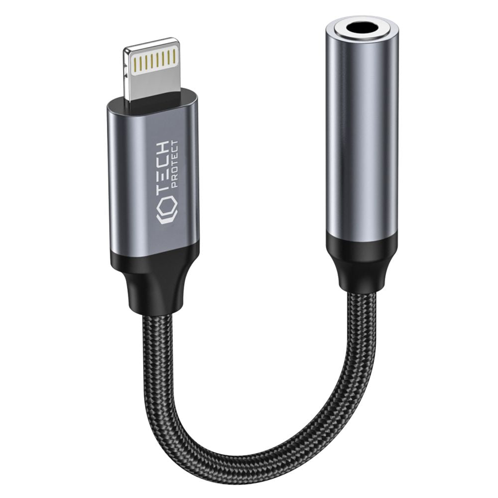 KÁBEL  TECH-PROTECT ULTRABOOST ADAPTER LIGHTNING TO MINI JACK 3.5MM BLACK