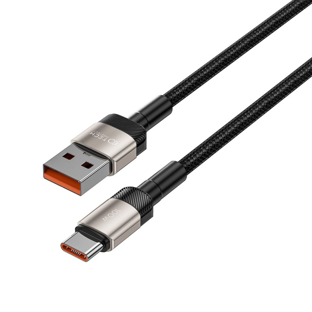 KÁBEL TECH-PROTECT ULTRABOOST EVO TYPE-C CABLE 100W/5A 100CM TITANIUM