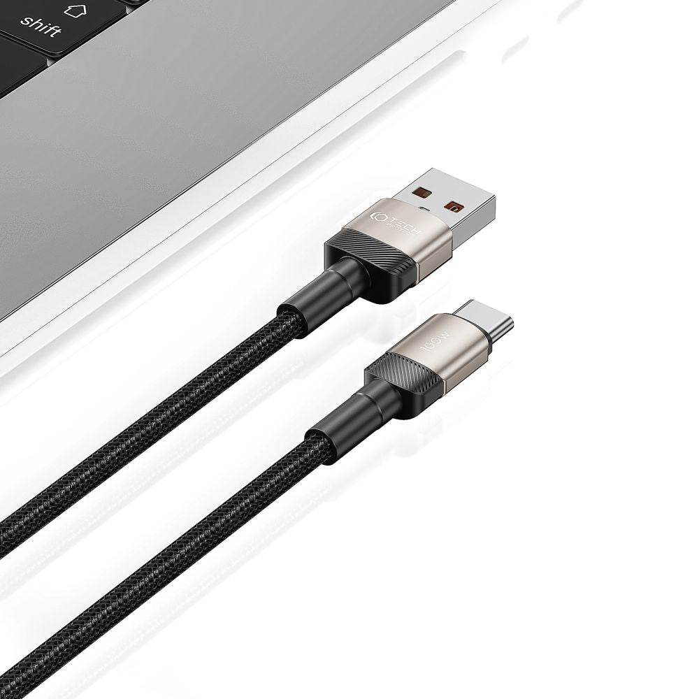 KÁBEL TECH-PROTECT ULTRABOOST EVO TYPE-C CABLE 100W/5A 100CM TITANIUM