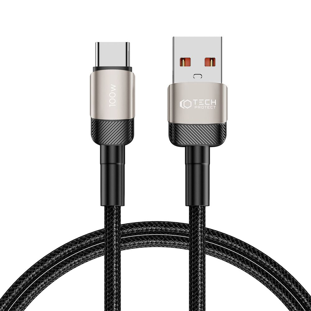 KÁBEL TECH-PROTECT ULTRABOOST EVO TYPE-C CABLE 100W/5A 100CM TITANIUM