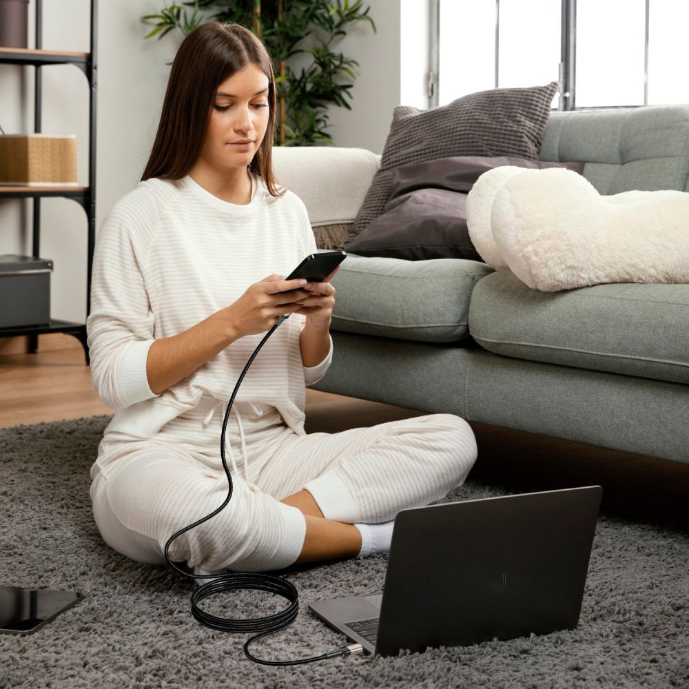KÁBEL TECH-PROTECT ULTRABOOST EVO TYPE-C CABLE PD100W/5A 100CM TITANIUM