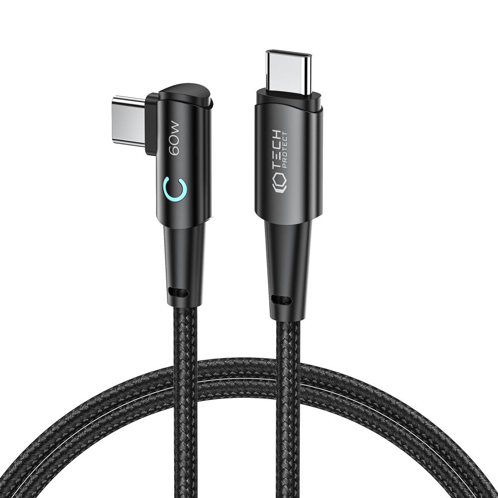 KÁBEL  TECH-PROTECT ULTRABOOST ”L” TYPE-C CABLE 60W/6A 100CM GREY