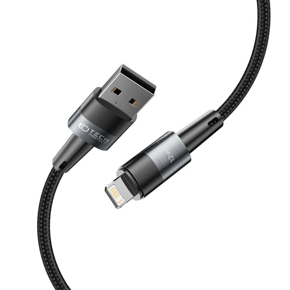 KÁBEL  TECH-PROTECT ULTRABOOST LIGHTNING CABLE 12W/2.4A 25CM GREY