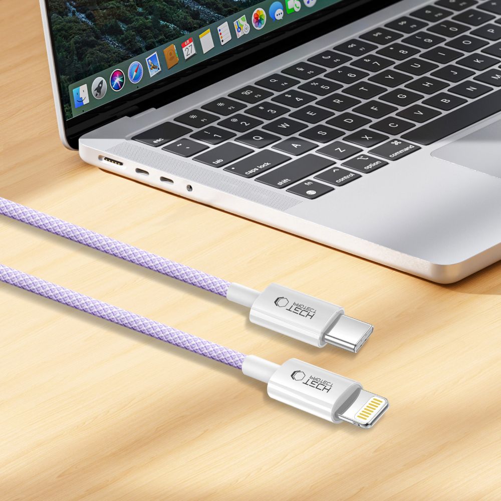 TECH-PROTECT ULTRABOOST LITE LIGHTNING CABLE PD27W/3A 100CM MAUVE