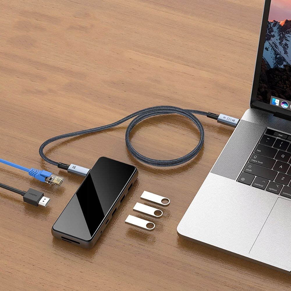 KÁBEL TECH-PROTECT ULTRABOOST MAX USB 4.0 8K 40GBPS TYPE-C CABLE PD240W 200CM GREY