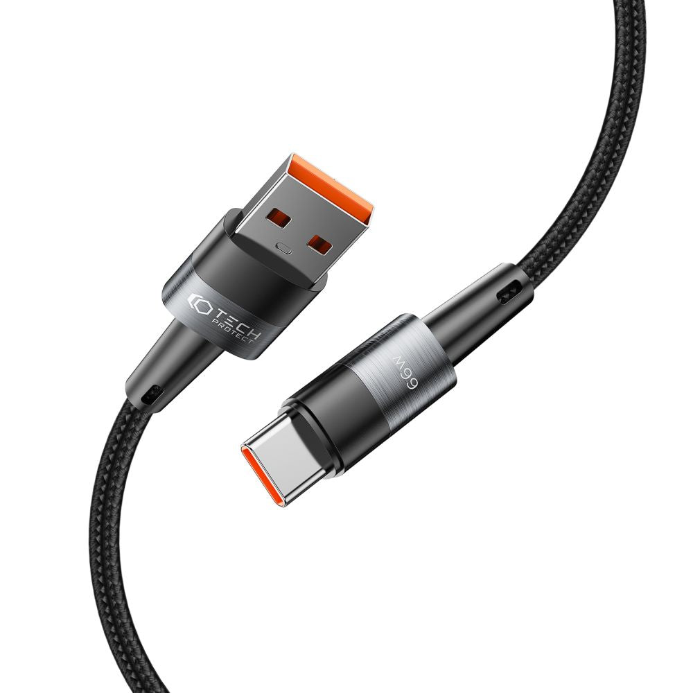 KÁBEL  TECH-PROTECT ULTRABOOST TYPE-C CABLE 66W/6A 25CM GREY