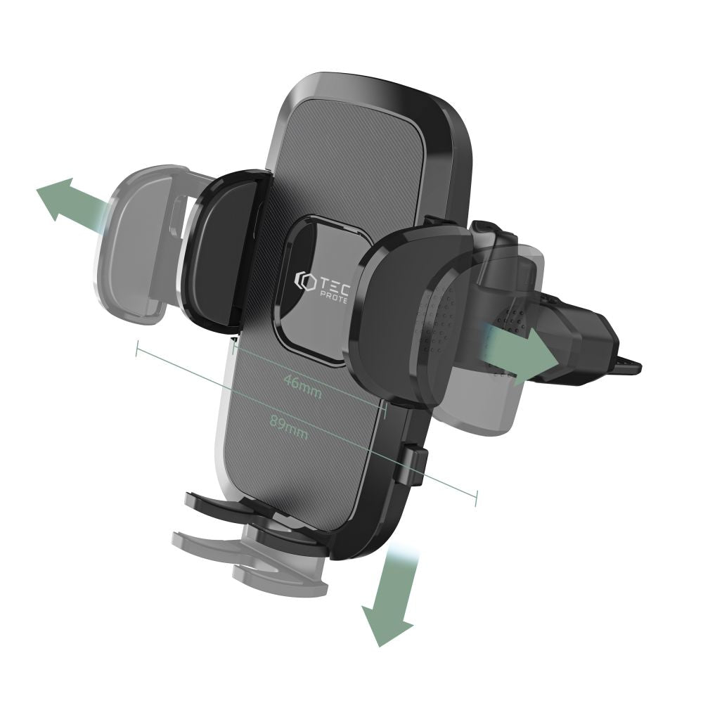 DRŽIAK MOBILU DO AUTA  TECH-PROTECT V3 UNIVERSAL CD CAR MOUNT BLACK