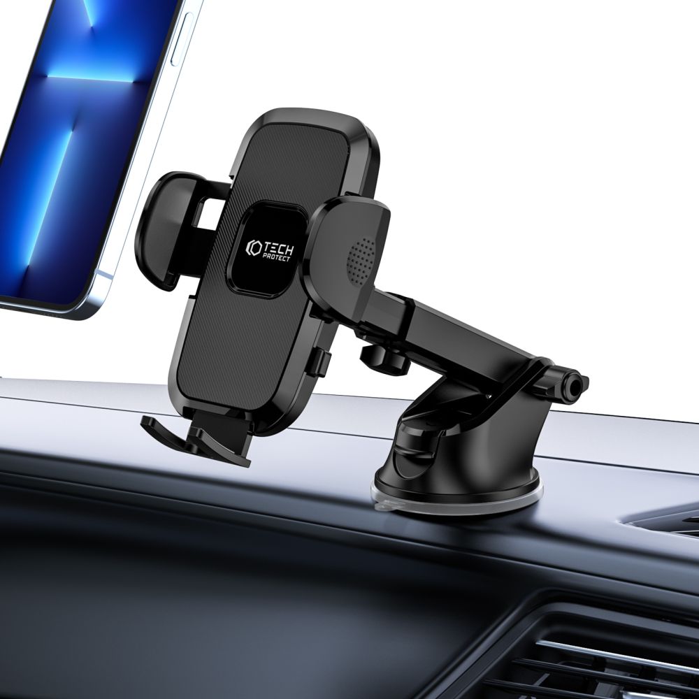 DRŽIAK MOBILU DO AUTA TECH-PROTECT V3 UNIVERSAL WINDSHIELD &amp; DASHBOARD CAR MOUNT BLACK