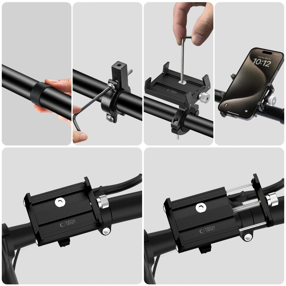 DRŽIAK MOBILU NA BICYKEL TECH-PROTECT V4 UNIVERSAL BIKE MOUNT BLACK