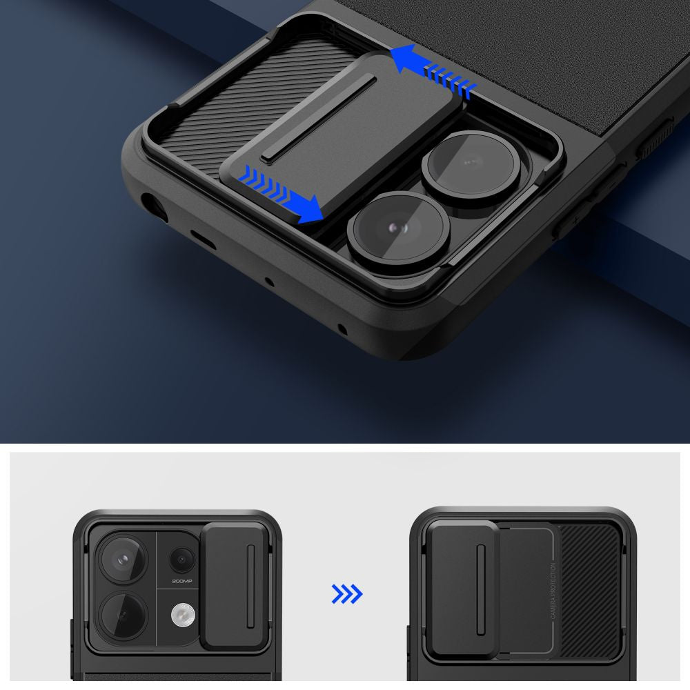 KRYT TECH-PROTECT VELAR CAM+ XIAOMI REDMI NOTE 13 PRO 5G / POCO X6 5G BLACK