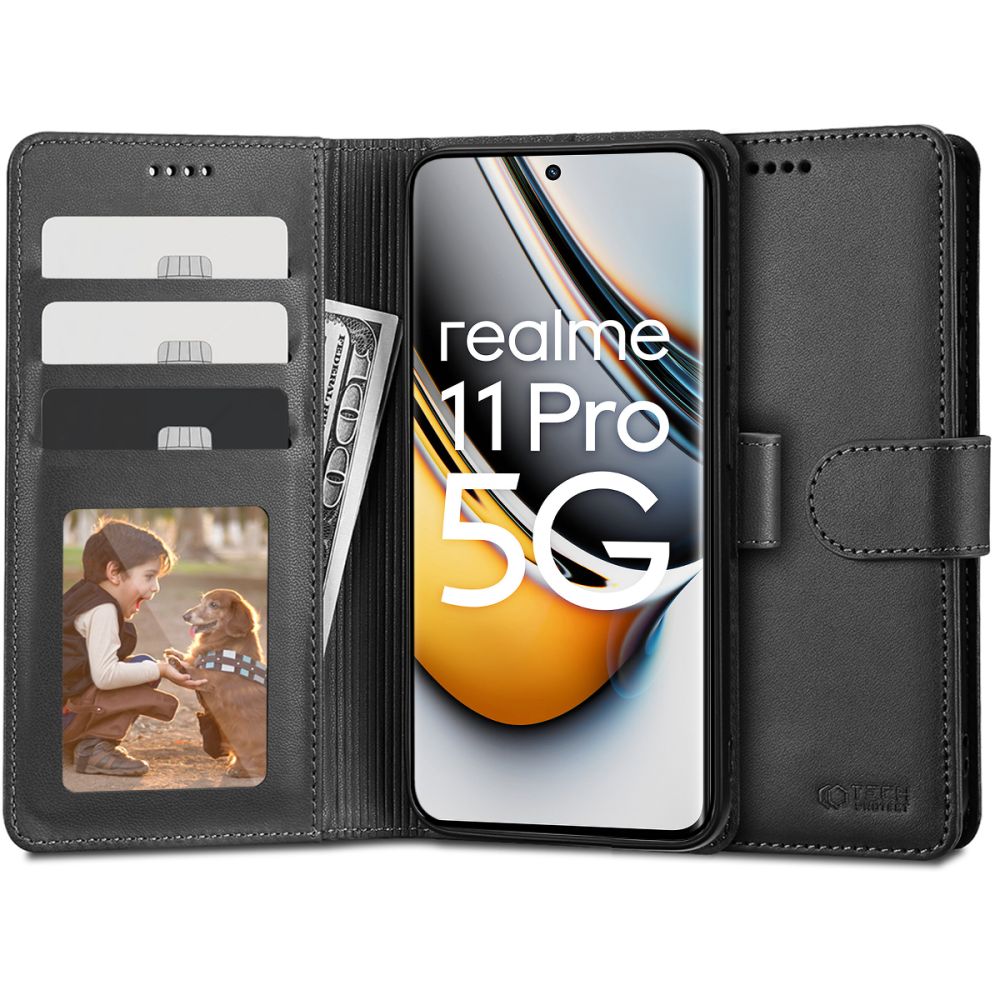 KNIŽKOVÝ KRYT  TECH-PROTECT WALLET REALME 11 PRO 5G / 11 PRO+ PLUS 5G BLACK