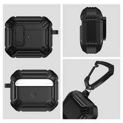 PUZDRO  TECH-PROTECT X-CARBO APPLE AIRPODS PRO 1 / 2 BLACK