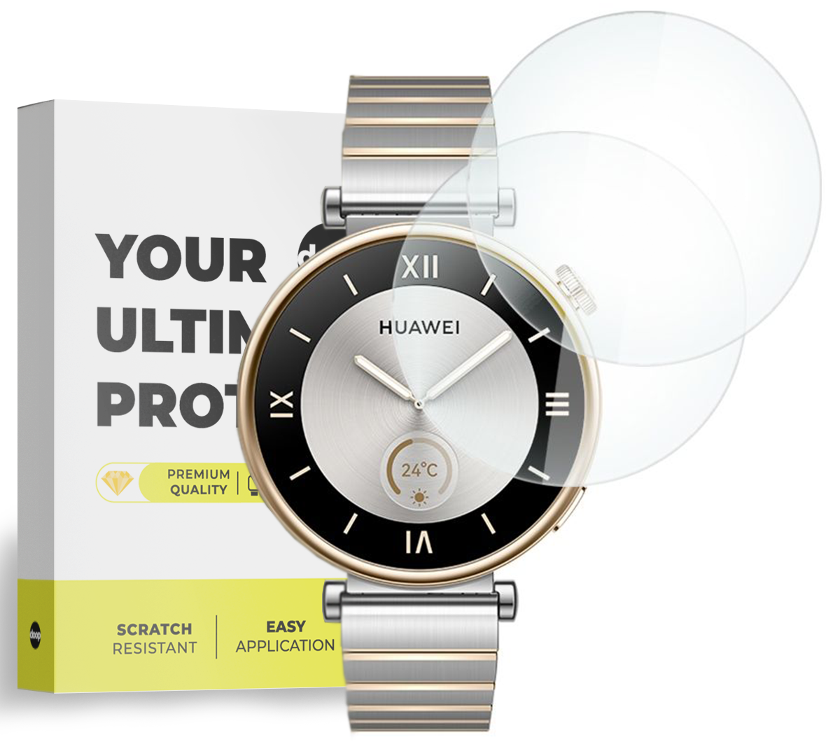 TVRDENÉ SKLO DOOP GLASS 2-PACK HUAWEI WATCH GT 4 (41 MM) CLEAR