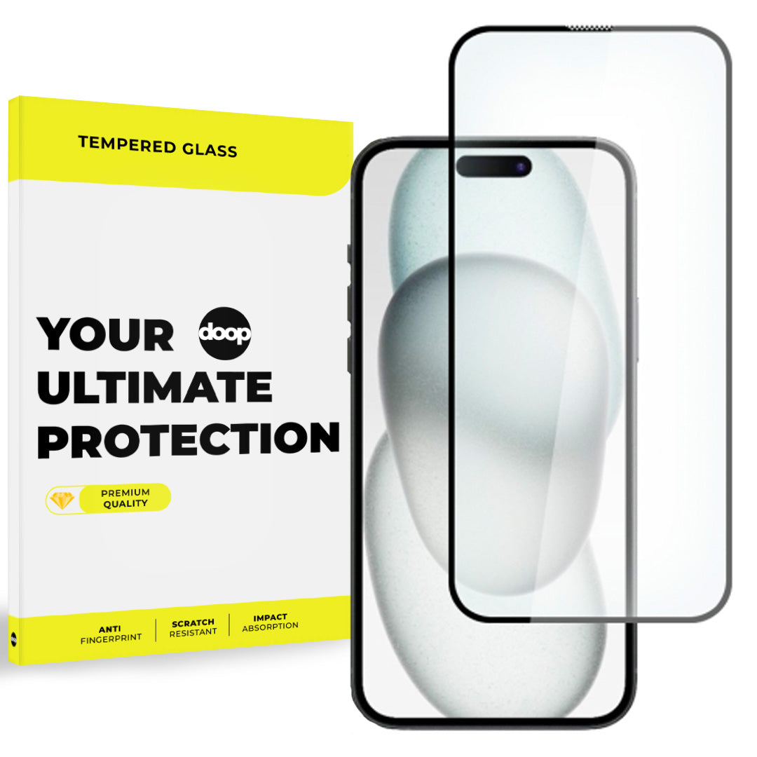 TVRDENÉ SKLO DOOP GLASS IPHONE 15 PRO BLACK